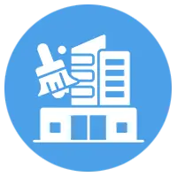 Clean office building icon