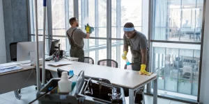 Collage image of cleaning services